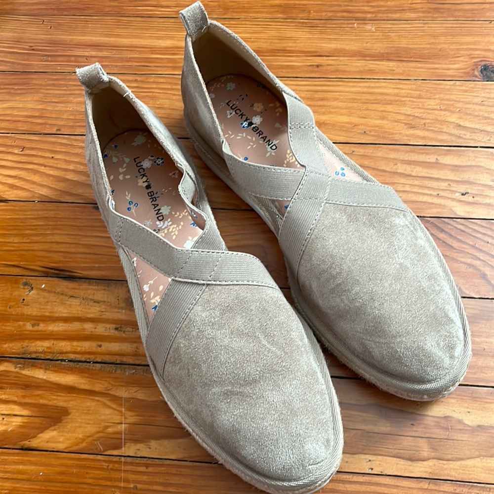 Lucky Brand Taupe Flat Espadrilles